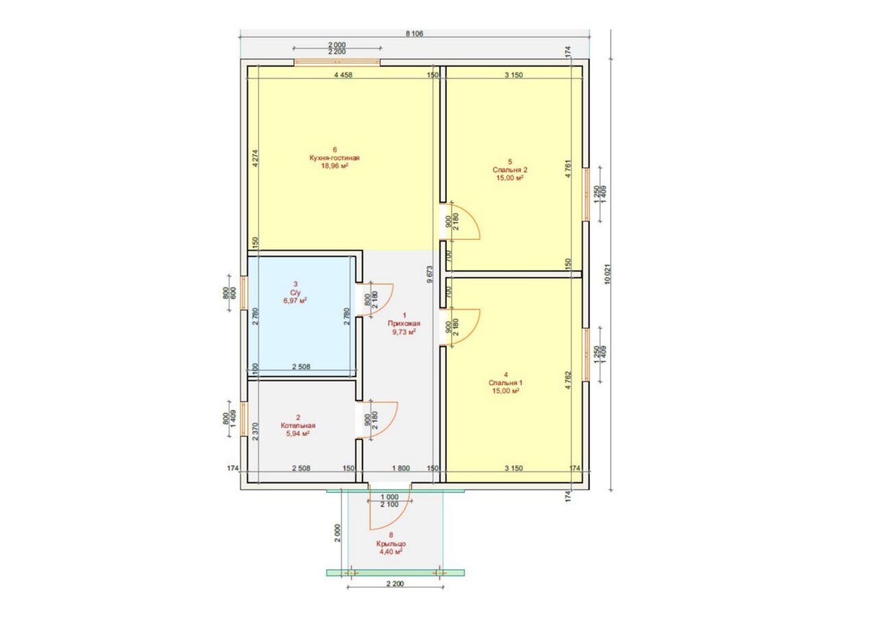 Проект «Акцент» 81,23 м²