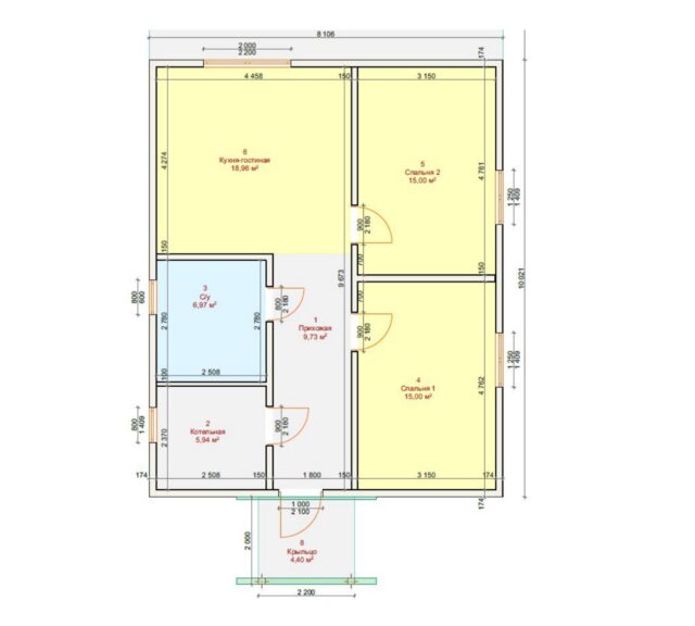 Проект «Акцент» 81,23 м²