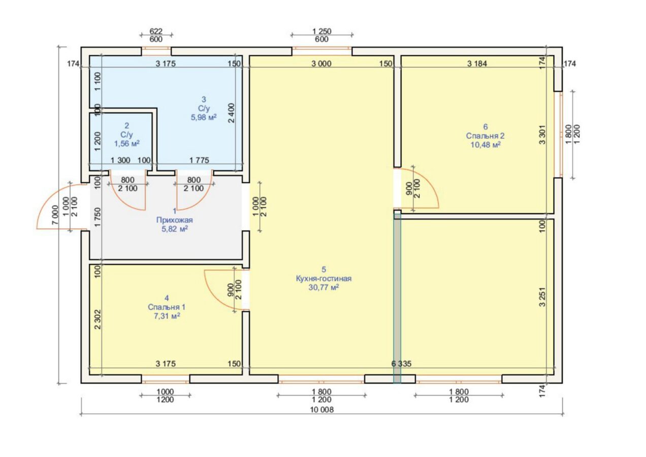 Проект «Прованс» 70,05 м²