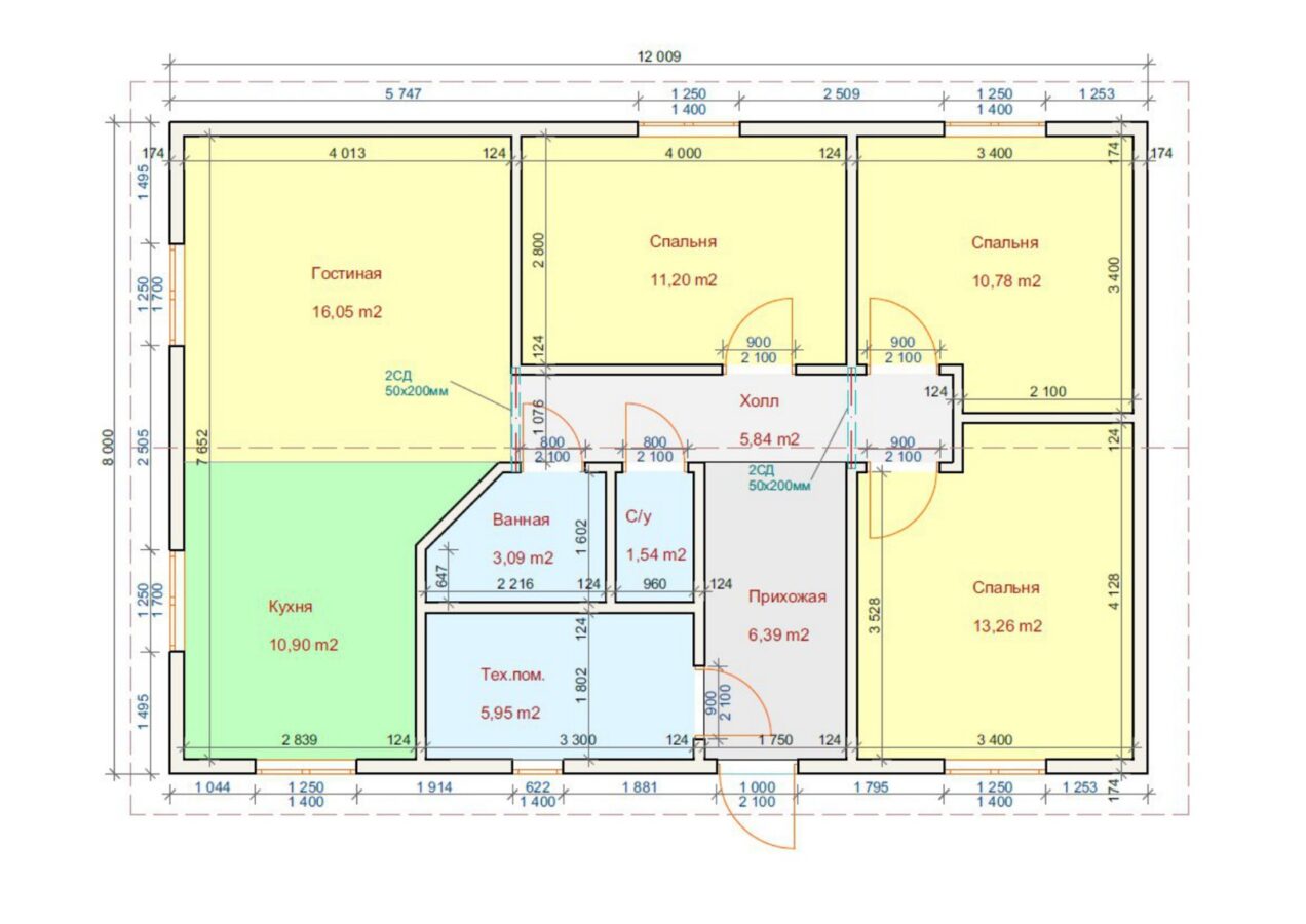 Проект «Урбан» 96,04 м²