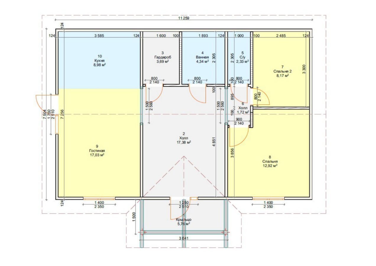 Проект «Фьюжн» 84,38 м²