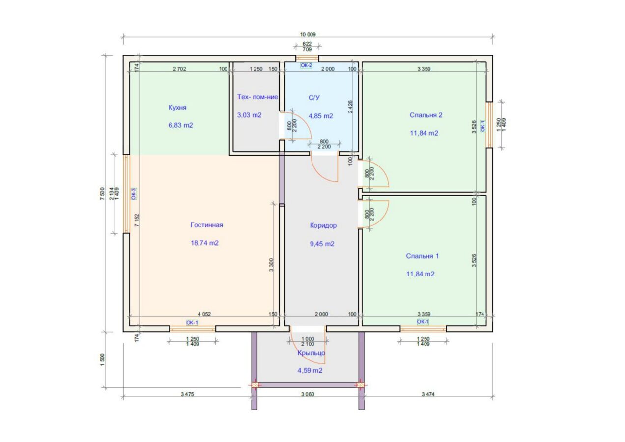 Проект «Бриз» 75 м²