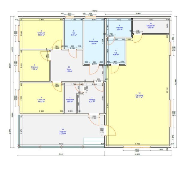 Проект «Бастион» 144,64 м²