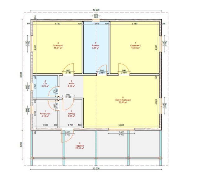 Проект «Виньон» 85 м²