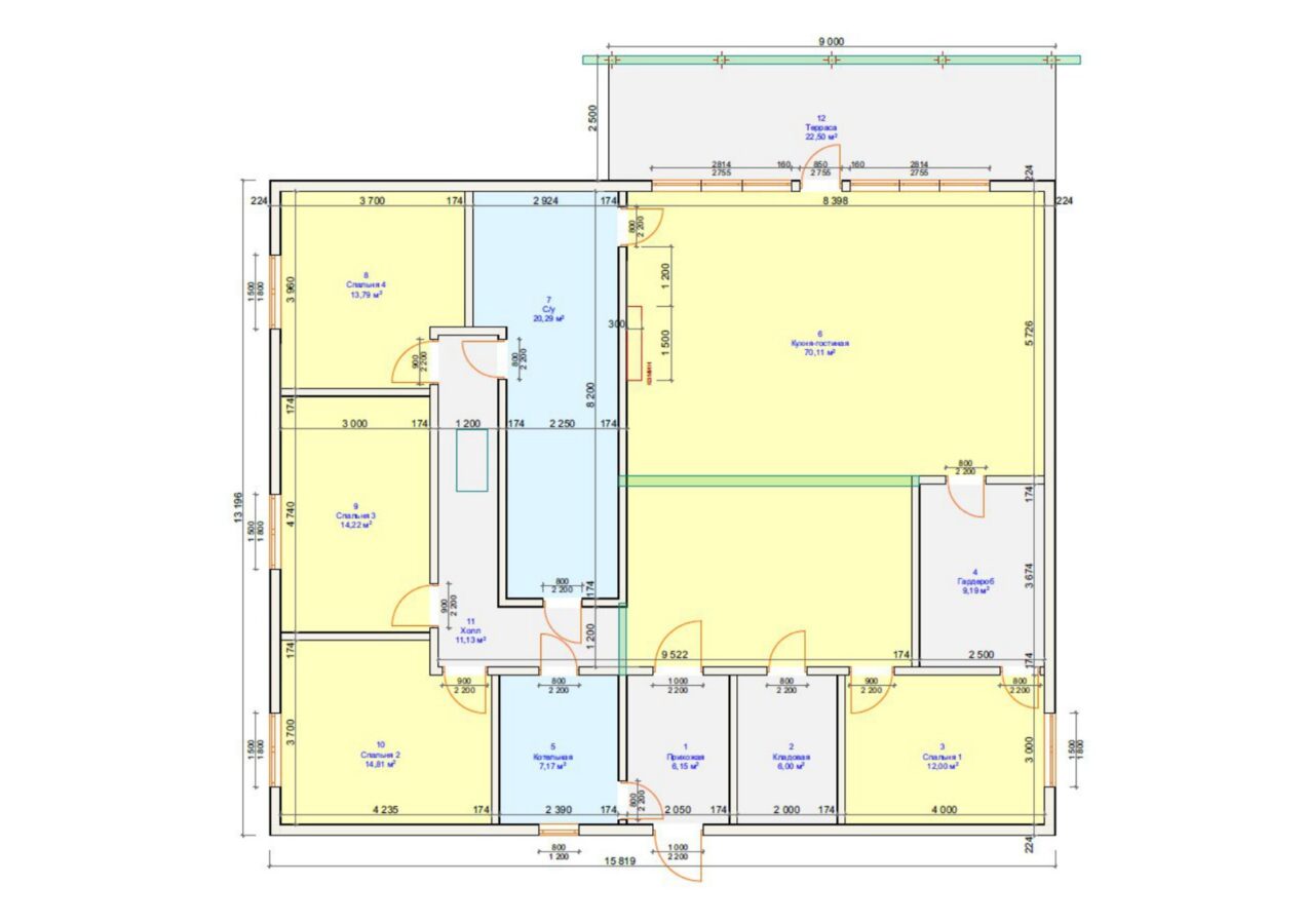 Проект «Созвездие» 208,74 м²