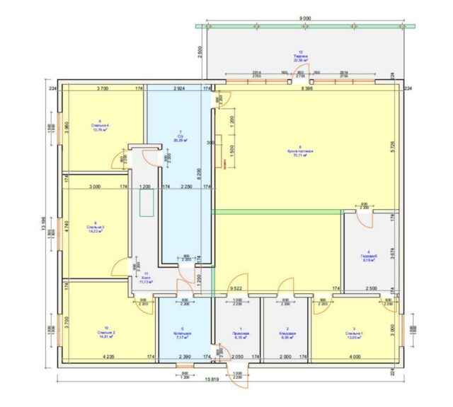 Проект «Созвездие» 208,74 м²