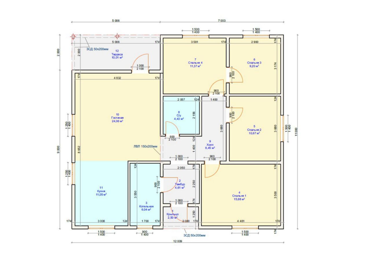 Проект «Эдельвейс» 119,59 м²