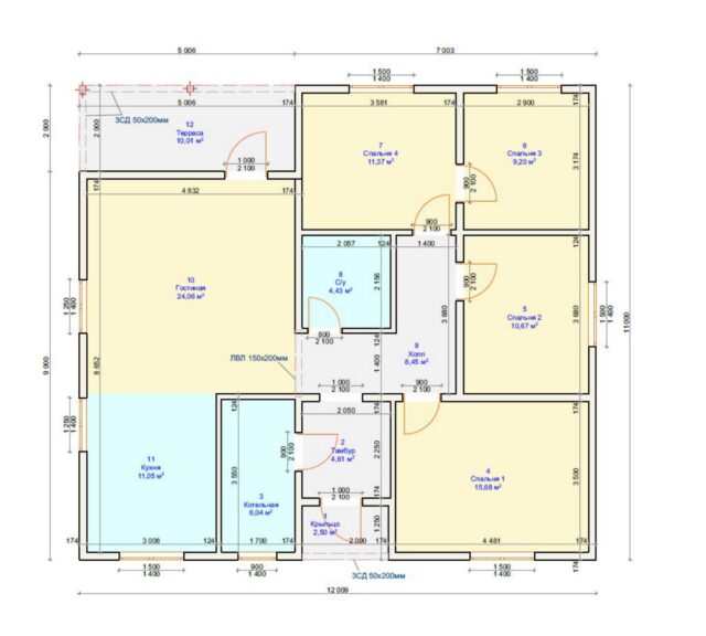 Проект «Эдельвейс» 119,59 м²