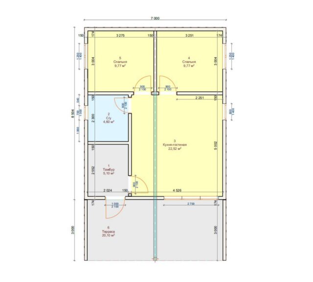 Проект «Орион» 59,5 м²
