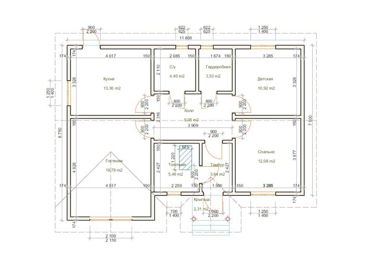 Проект «Оникс» 95 м²