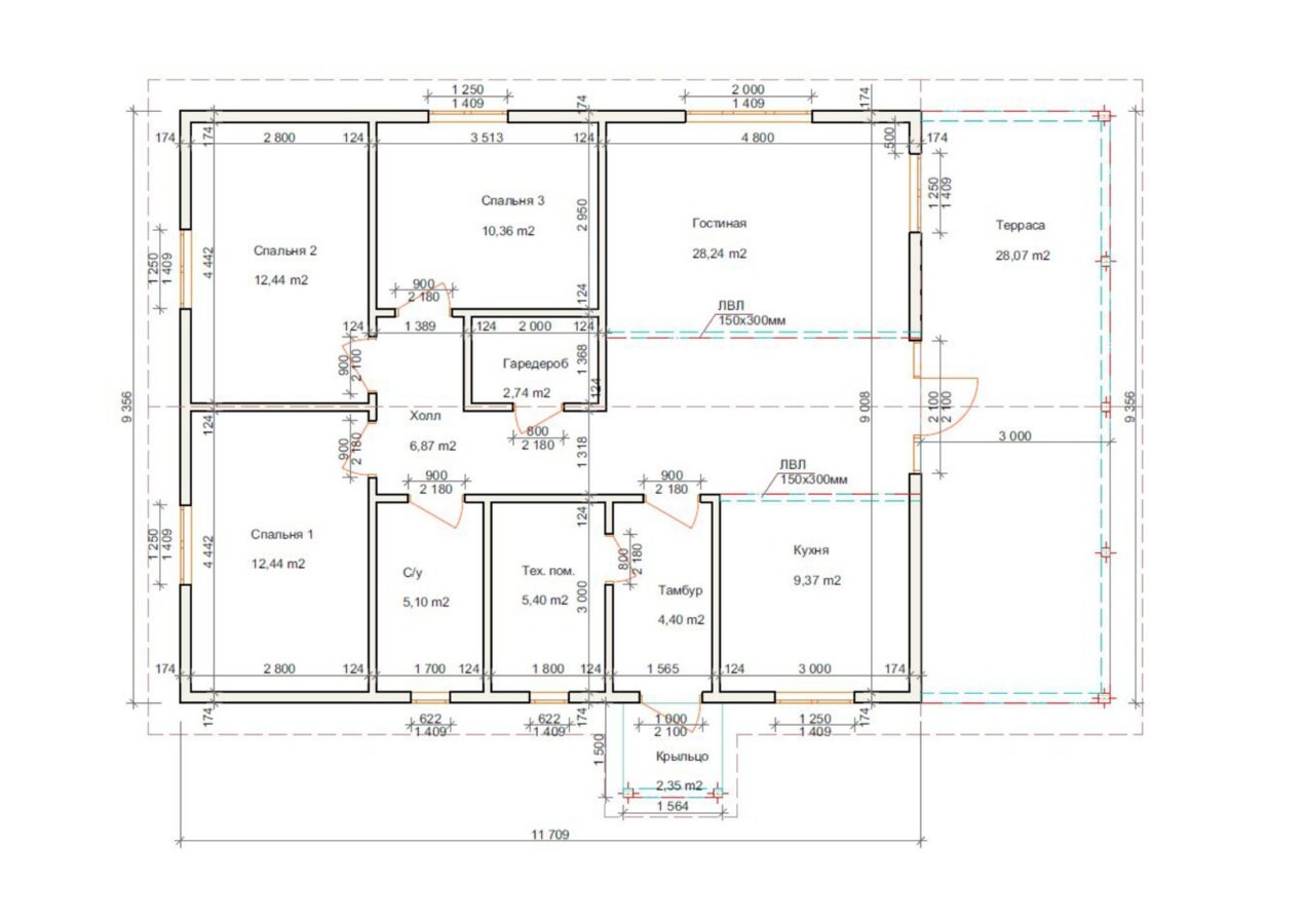 Проект «Айвар» 110 м²