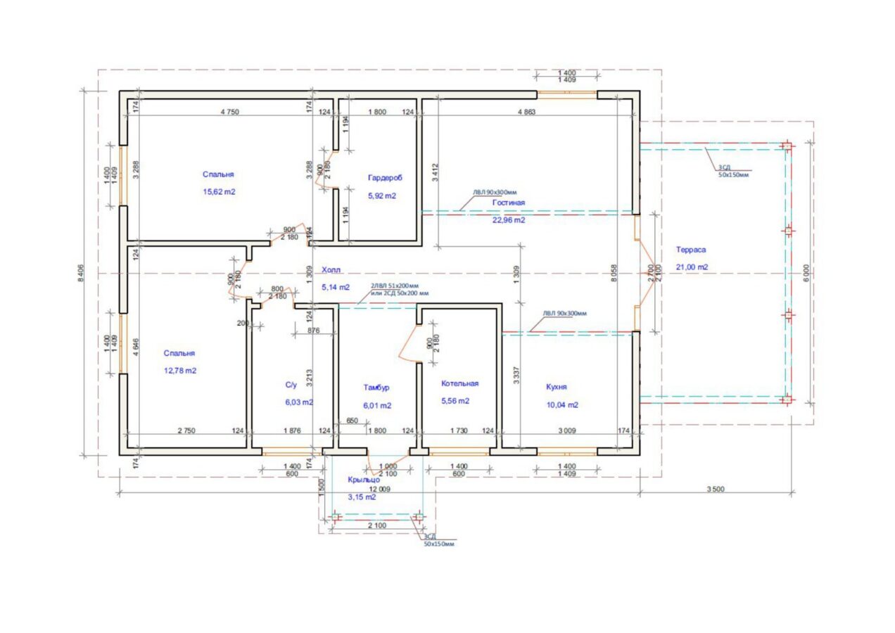 Проект «Гранит» 100,97 м²