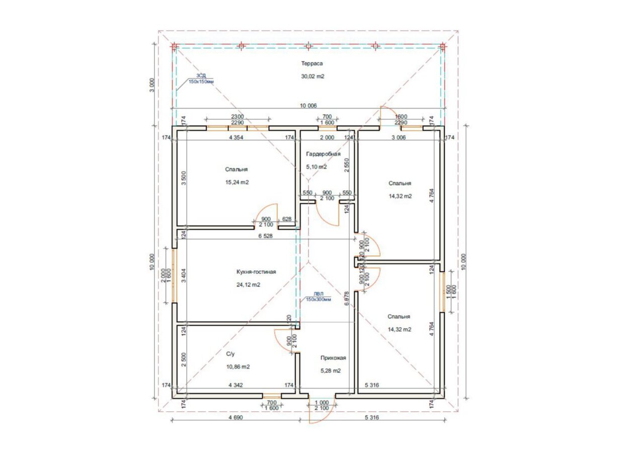 Проект «Марсель» 100,06 м²