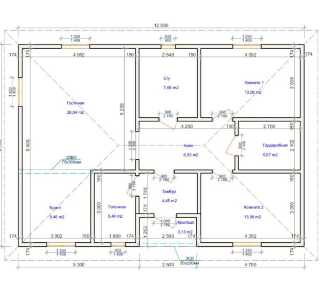 Проект «Нарда» 106,32 м²