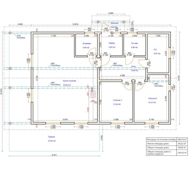 Проект «Эльба» 108,54 м²