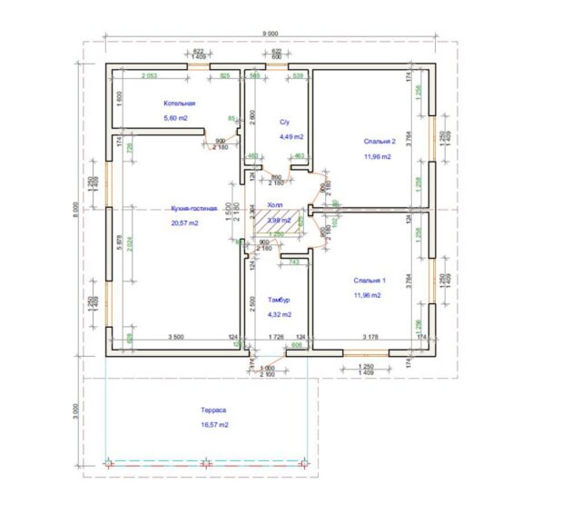 Проект «Квант» 72 м²