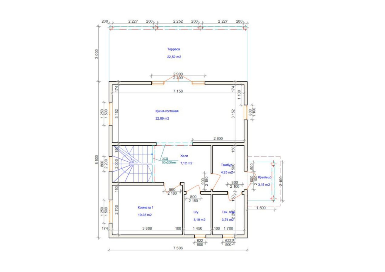 Проект «Меридиан» 127,6 м²