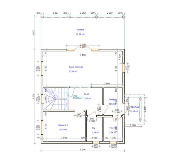 Проект «Меридиан» 127,6 м²