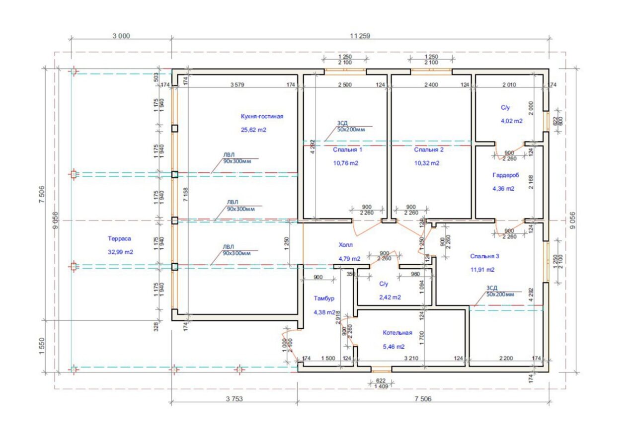 Проект «Ларен» 96,14 м²