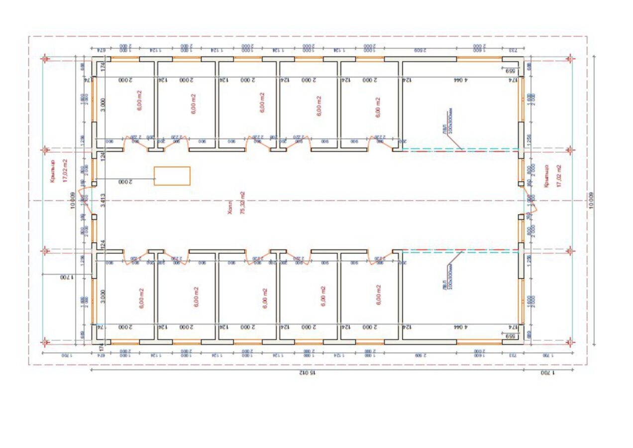 Проект «хостела Лира» 150,26 м²