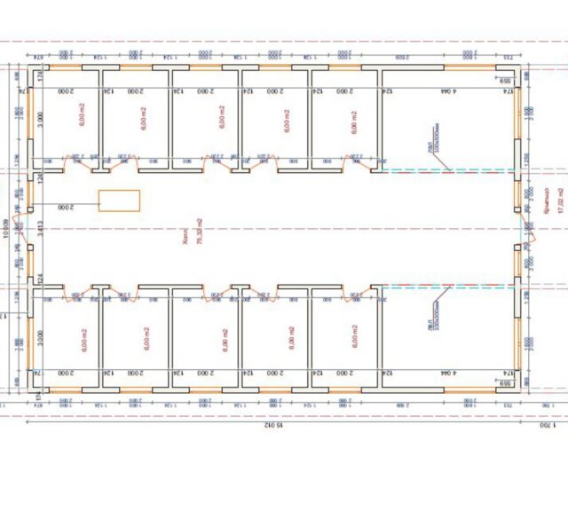 Проект «хостела Лира» 150,26 м²